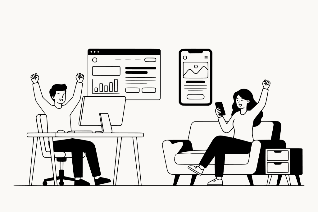 Illustration moderner Webentwicklung bei KLUK – Ihre Digitalagentur für die Region Eifel